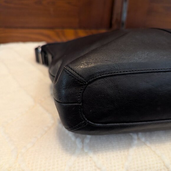 Vintage Coach 9188 Black Leather Legacy Slim Duffle Shoulder Bag/crossbody - Picture 8 of 11